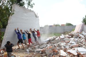 Ngày 11.5, đã có 7 căn nhà xây trái phép bị cưỡng chế phá dỡ